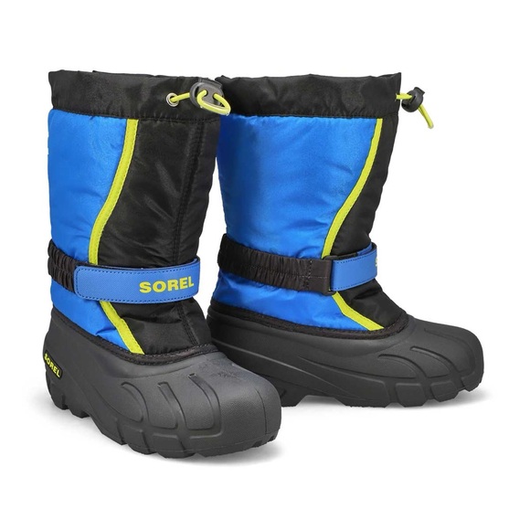 SOREL Flurry Snow Boots NWT Blue Black Winter Size 6 - Picture 3 of 6